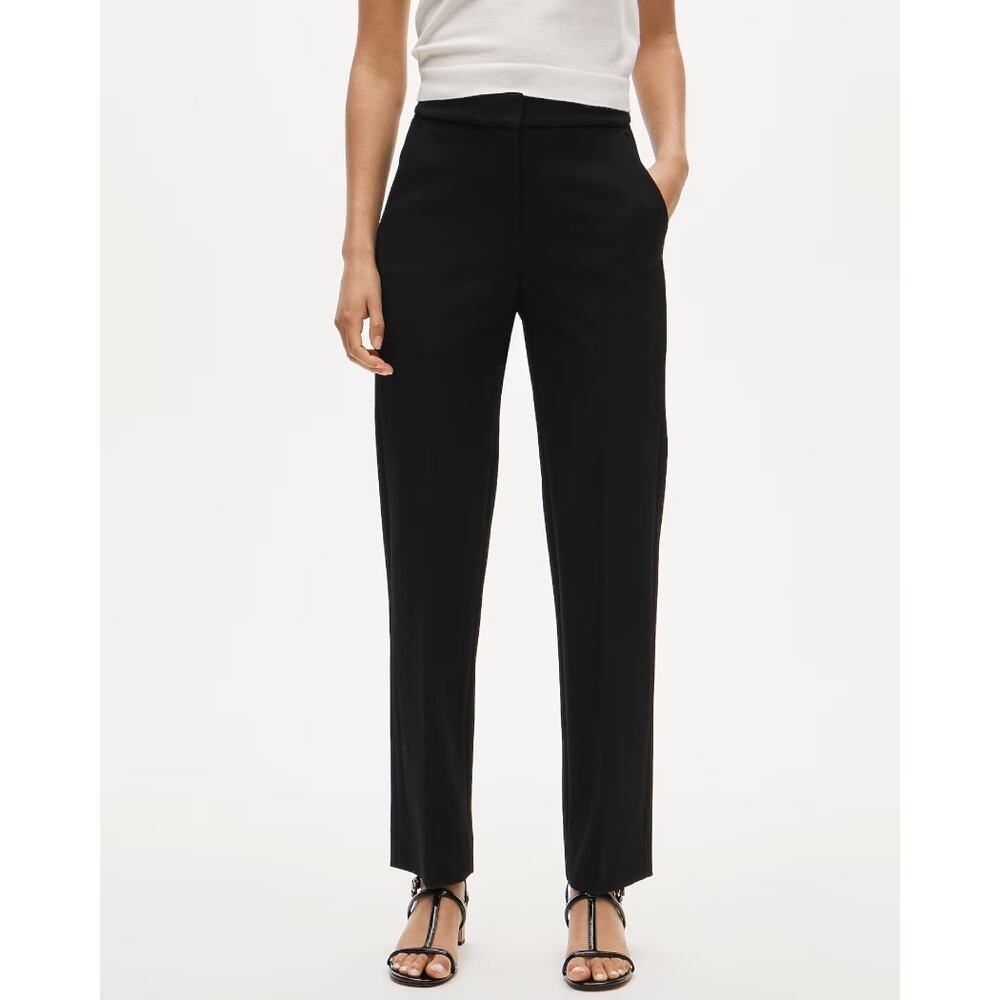 NWT J. Crew Kate Straight Leg Pants Black Four Season Stretch Womens Size 8